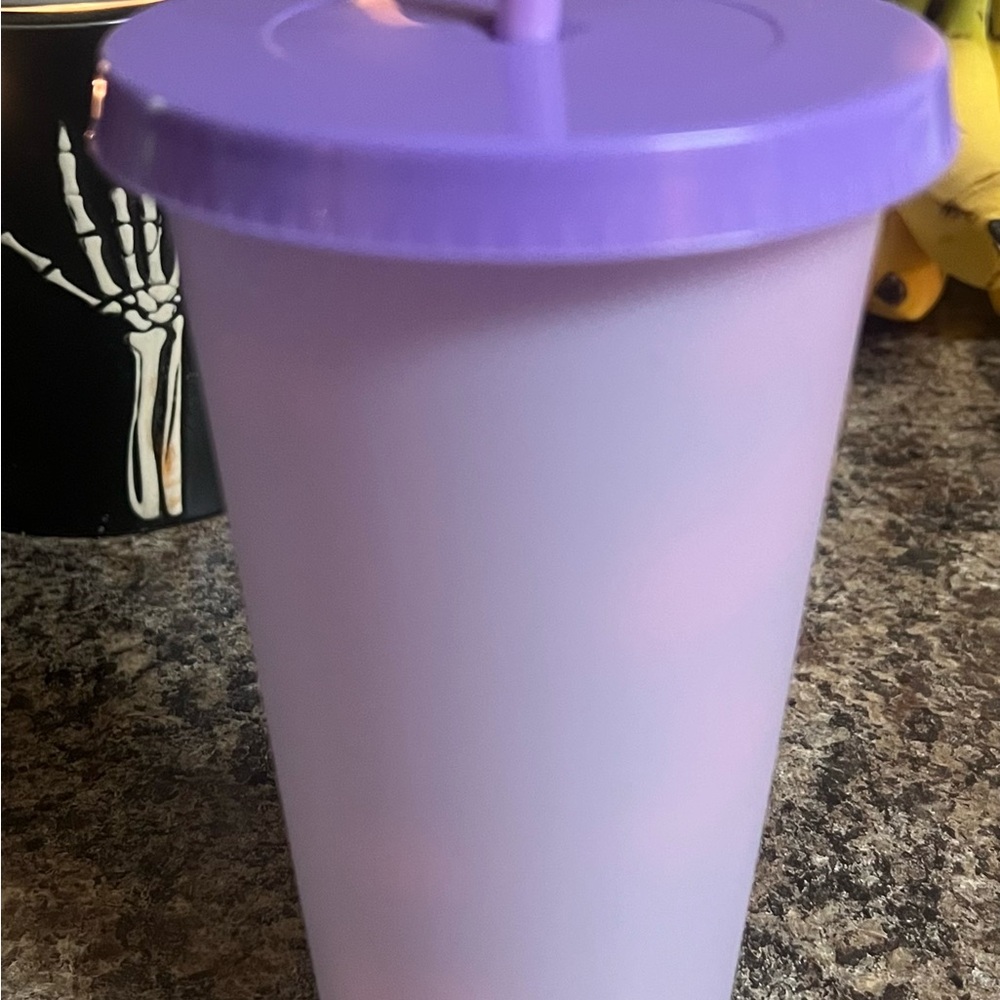Purple Party Cup with Lid